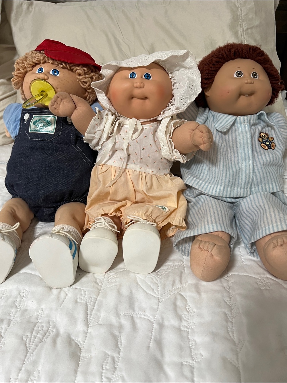 Cabbage Patch Kids Trio Plush Dolls - Blue, Peach, Denim